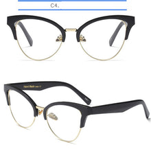 Load image into Gallery viewer, IVSTA Cat Eye Glasses Women Half Rim Lady Optical Frame TR90 Prescription for Sight Lady Vintage Glasses Computer 08764