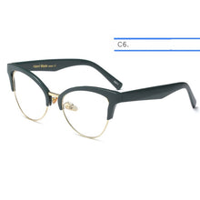 Load image into Gallery viewer, IVSTA Cat Eye Glasses Women Half Rim Lady Optical Frame TR90 Prescription for Sight Lady Vintage Glasses Computer 08764