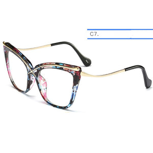 IVSTA Cat Eye Glasses Women Prescription Spectacle Frames Myopia Optical Frame Retro Butterfly Lady Pink Vintage Glasses