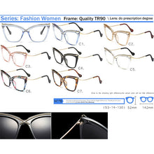 Load image into Gallery viewer, IVSTA Cat Eye Glasses Women Prescription Spectacle Frames Myopia Optical Frame Retro Butterfly Lady Pink Vintage Glasses