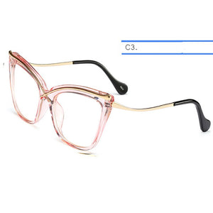 IVSTA Cat Eye Glasses Women Prescription Spectacle Frames Myopia Optical Frame Retro Butterfly Lady Pink Vintage Glasses