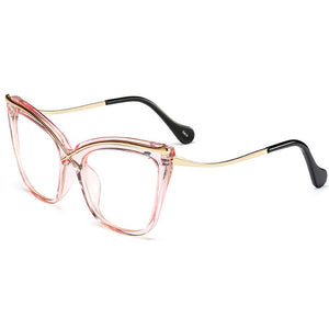 IVSTA Cat Eye Glasses Women Prescription Spectacle Frames Myopia Optical Frame Retro Butterfly Lady Pink Vintage Glasses