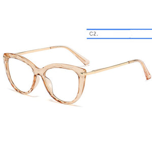 IVSTA Clear Glasses Women Optical Frame Pink Lady Prescription Eyewear Optometry Korean Brand Nerd Cat Eye Glasses 03438