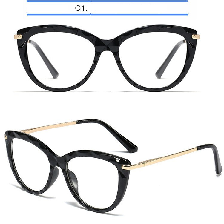 IVSTA Clear Glasses Women Optical Frame Pink Lady Prescription Eyewear Optometry Korean Brand Nerd Cat Eye Glasses 03438