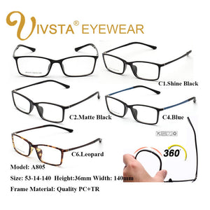 IVSTA Male Square Optical Prescription TR90 Glasses Frame Men Ultra Light Soft Myopia Eyewear Reading Eyeglasses Optics