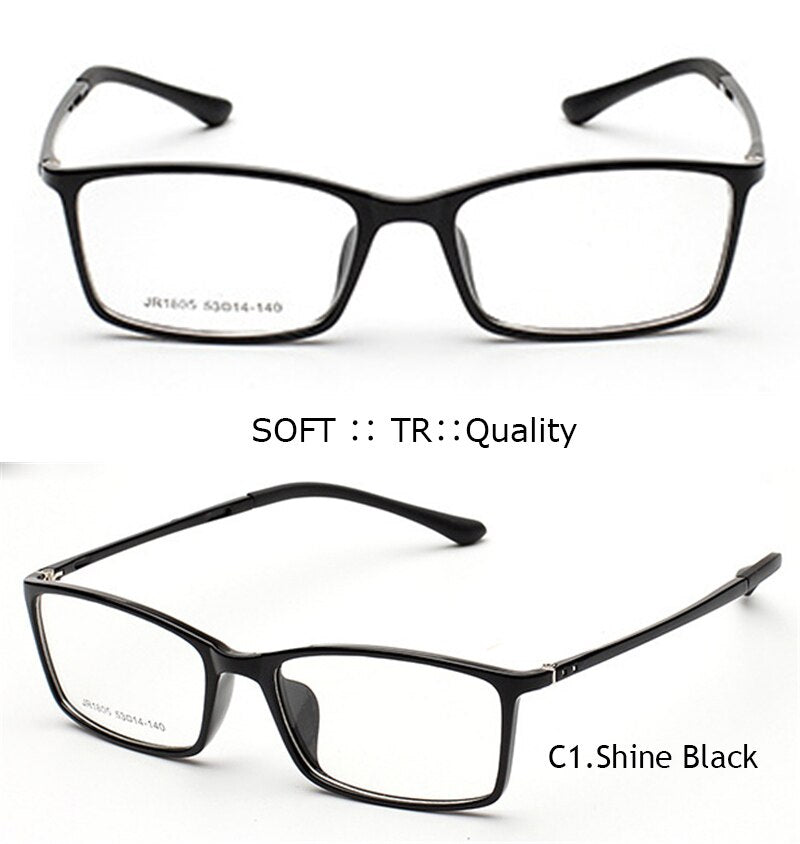 IVSTA Male Square Optical Prescription TR90 Glasses Frame Men Ultra Light Soft Myopia Eyewear Reading Eyeglasses Optics