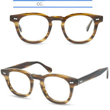 Load image into Gallery viewer, IVSTA Handmade Acetate Glasses Frame Men Round Myopia Eyeglasses Demi Spectacle Johnny Depp Glasses  Brand Designer Retro