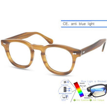 Load image into Gallery viewer, IVSTA Handmade Acetate Glasses Frame Men Round Myopia Eyeglasses Demi Spectacle Johnny Depp Glasses  Brand Designer Retro