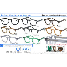 Load image into Gallery viewer, IVSTA Handmade Acetate Glasses Frame Men Round Myopia Eyeglasses Demi Spectacle Johnny Depp Glasses  Brand Designer Retro