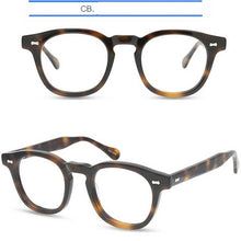 Load image into Gallery viewer, IVSTA Handmade Acetate Glasses Frame Men Round Myopia Eyeglasses Demi Spectacle Johnny Depp Glasses  Brand Designer Retro