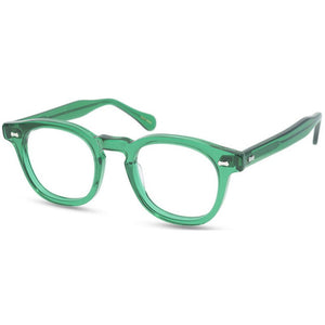 IVSTA Handmade Acetate Glasses Frame Men Round Myopia Eyeglasses Demi Spectacle Johnny Depp Glasses  Brand Designer Retro