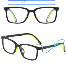 Load image into Gallery viewer, IVSTA Kids Glasses for Sight 5-12 Years with Strap Anti Blue Light Myopia Prescription Eyewear Computer Children Eyeglasses