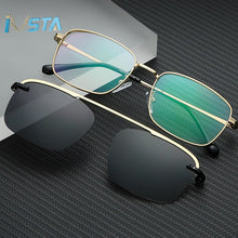 Load image into Gallery viewer, IVSTA Myopia Sunglasses Men Clip On Glasses Frame Clip On Polarized Women Magnetic Square Glasses Prescription Spectacle Frames