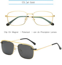 Load image into Gallery viewer, IVSTA Myopia Sunglasses Men Clip On Glasses Frame Clip On Polarized Women Magnetic Square Glasses Prescription Spectacle Frames