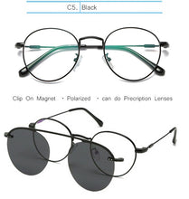 Load image into Gallery viewer, IVSTA Myopia Sunglasses Men Clip On Glasses Frame Clip On Polarized Women Magnetic Square Glasses Prescription Spectacle Frames