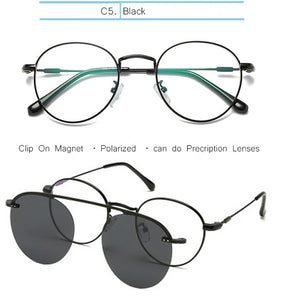 IVSTA Myopia Sunglasses Men Clip On Glasses Frame Clip On Polarized Women Magnetic Square Glasses Prescription Spectacle Frames