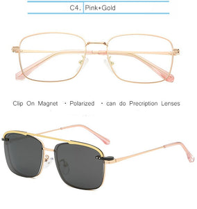 IVSTA Myopia Sunglasses Men Clip On Glasses Frame Clip On Polarized Women Magnetic Square Glasses Prescription Spectacle Frames