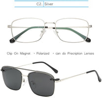 Load image into Gallery viewer, IVSTA Myopia Sunglasses Men Clip On Glasses Frame Clip On Polarized Women Magnetic Square Glasses Prescription Spectacle Frames