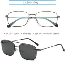 Load image into Gallery viewer, IVSTA Myopia Sunglasses Men Clip On Glasses Frame Clip On Polarized Women Magnetic Square Glasses Prescription Spectacle Frames