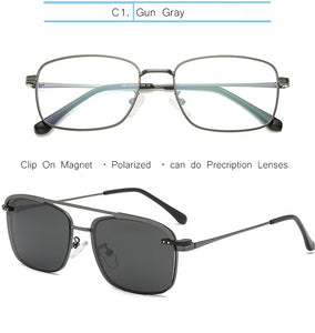 IVSTA Myopia Sunglasses Men Clip On Glasses Frame Clip On Polarized Women Magnetic Square Glasses Prescription Spectacle Frames