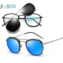 Load image into Gallery viewer, IVSTA Polarized Sunglasses Men Clip On Glasses Women Flip Up Removable Lens Sun Glasses for Sight Prescription Optical Frames