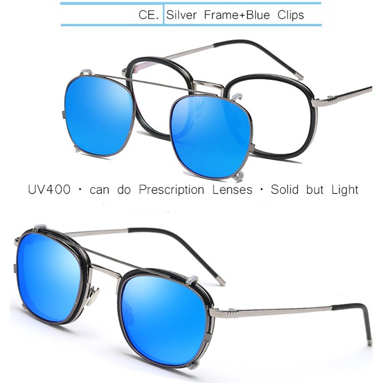 IVSTA Polarized Sunglasses Men Clip On Glasses Women Flip Up Removable Lens Sun Glasses for Sight Prescription Optical Frames