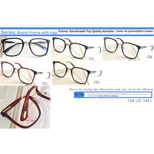 Load image into Gallery viewer, IVSTA TF0824 with Logo  Big Glasses Men Oversized Acetate  Brand Designer with Box Retro Myopia Glasses Square