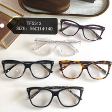 Load image into Gallery viewer, IVSTA TF5512 with Logo  Optical Frame Cat Eye Glasses Women Myopia Oversized Brand Prescription Glasses Pink with Box