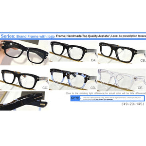 IVSTA  with Logo TF5472 Handmade Acetate Glasses Men Spectacle Frame Prescription Myopia  Brand Design with Box