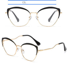 Load image into Gallery viewer, IVSTA Women Glasses Myopia Prescription Eyewear Retro for Sight  Brand Spectacle Frame Cat Eye Glasses Gold 06657