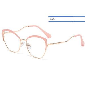 IVSTA Women Glasses Myopia Prescription Eyewear Retro for Sight  Brand Spectacle Frame Cat Eye Glasses Gold 06657