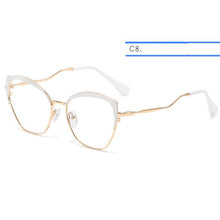 Load image into Gallery viewer, IVSTA Women Glasses Myopia Prescription Eyewear Retro for Sight  Brand Spectacle Frame Cat Eye Glasses Gold 06657
