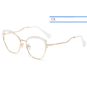 IVSTA Women Glasses Myopia Prescription Eyewear Retro for Sight  Brand Spectacle Frame Cat Eye Glasses Gold 06657