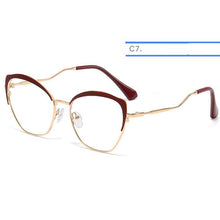 Load image into Gallery viewer, IVSTA Women Glasses Myopia Prescription Eyewear Retro for Sight  Brand Spectacle Frame Cat Eye Glasses Gold 06657