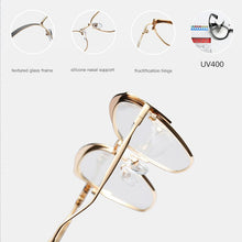 Load image into Gallery viewer, IVSTA Women Glasses Myopia Prescription Eyewear Retro for Sight  Brand Spectacle Frame Cat Eye Glasses Gold 06657