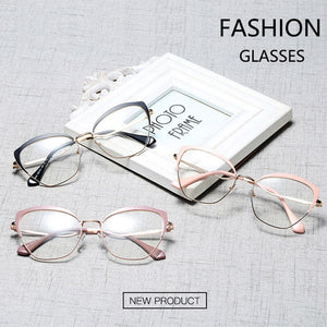 IVSTA Women Glasses Myopia Prescription Eyewear Retro for Sight  Brand Spectacle Frame Cat Eye Glasses Gold 06657