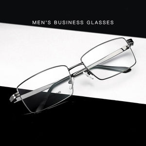 Iboode Men Titanium Alloy Glasses Frame Male Square Ultralight Eye Myopia Prescription Eyeglasses Metal Frame Glasses