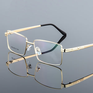 Iboode Men Titanium Alloy Glasses Frame Male Square Ultralight Eye Myopia Prescription Eyeglasses Metal Frame Glasses
