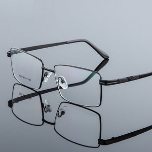Iboode Men Titanium Alloy Glasses Frame Male Square Ultralight Eye Myopia Prescription Eyeglasses Metal Frame Glasses