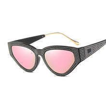 Load image into Gallery viewer, Imitation Diamond Elegant Sun Glasses Female  Brand Designer Square Sunglasses Women Pink Yellow Glasses