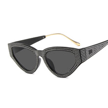 Load image into Gallery viewer, Imitation Diamond Elegant Sun Glasses Female  Brand Designer Square Sunglasses Women Pink Yellow Glasses