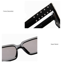 Load image into Gallery viewer, Imitation Rhinestone Square Sunglasses For Women Men Retro  Male Ladies Car Driving UV Protection Glasses Eyewear