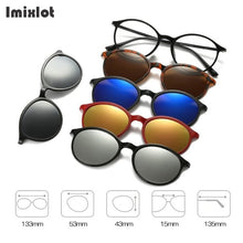 Load image into Gallery viewer, Imixlot 5 Lens Magnet Sunglasses Clip Mirrored Clip on Sunglasses Clip on Glasses Men Polarized Clip Custom Prescription Myopia