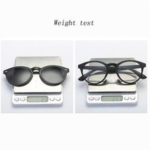 Load image into Gallery viewer, Imixlot Classic 5 in 1 Clip On Round Sunglasses Unisex Magnet Clear Lens Polarized Sun Glasses Set