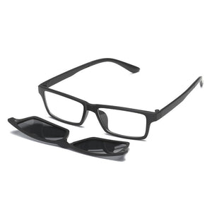 Imixlot Polarized Sunglasses Men Women 5 In 1 Magnetic Clip On Glasses Myopia Optical Prescription Eyewear Frames Eyeglass