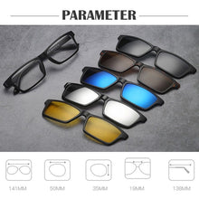Load image into Gallery viewer, Imixlot Polarized Sunglasses Men Women 5 In 1 Magnetic Clip On Glasses Myopia Optical Prescription Eyewear Frames Eyeglass