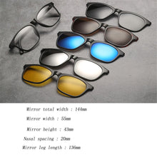 Load image into Gallery viewer, Imixlot Retro Classic Dual Use 5 in 1 Magnetic Sunglasses for Women Men Clip On Sunglasses Polarized Magnetic Glasses Frame