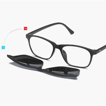 Load image into Gallery viewer, Imixlot Retro Classic Dual Use 5 in 1 Magnetic Sunglasses for Women Men Clip On Sunglasses Polarized Magnetic Glasses Frame