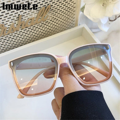 Imwete 2023 Square Oversized Sunglasses Women  Brands Sunglass Men Vintage Black Sun Glasses Shades Colored Goggle UV