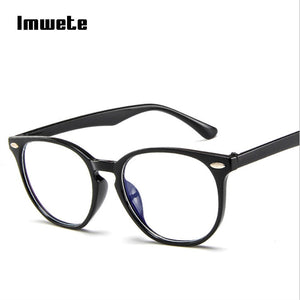 Imwete Anti Blue Light Computer Glasses Frame Men Women Transparent Gaming Glasses Frames Protection Eye Retro Spectacles Frames